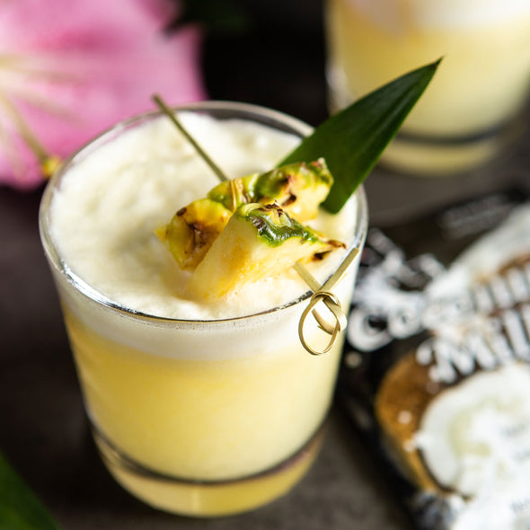 Hawaiian mixed drink with coconut milk