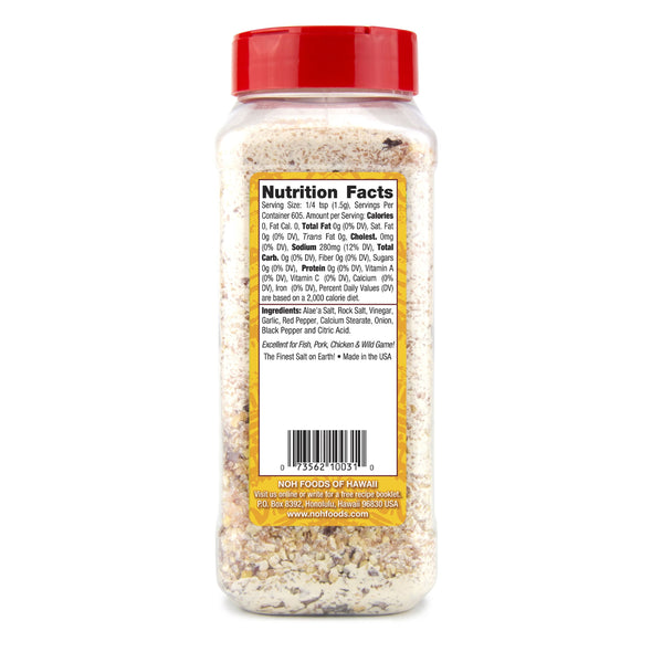 Garlic Herb Hawaiian Sea Salt - Large Bottle Nutrition Information