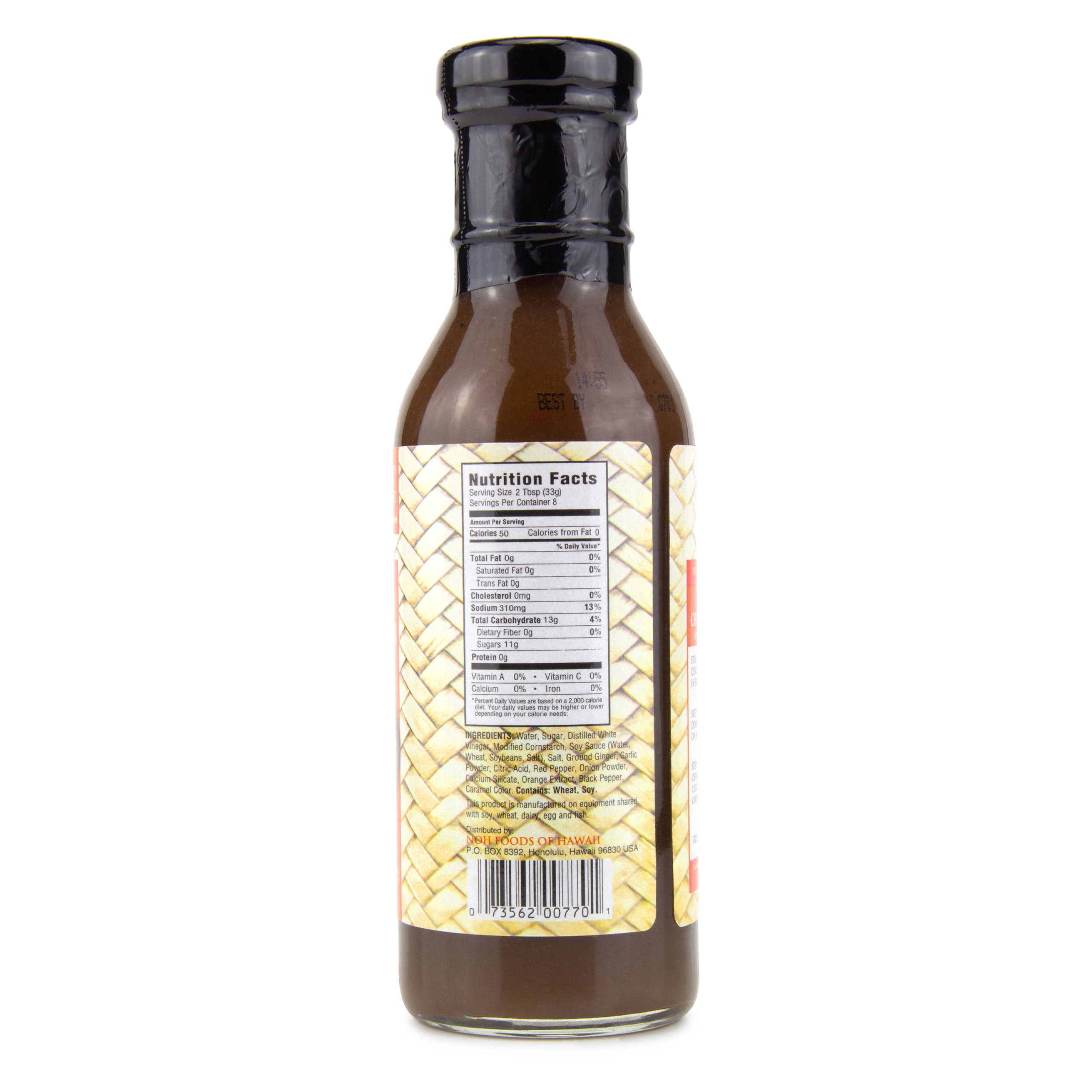 Orange chicken sauce - nutrition information
