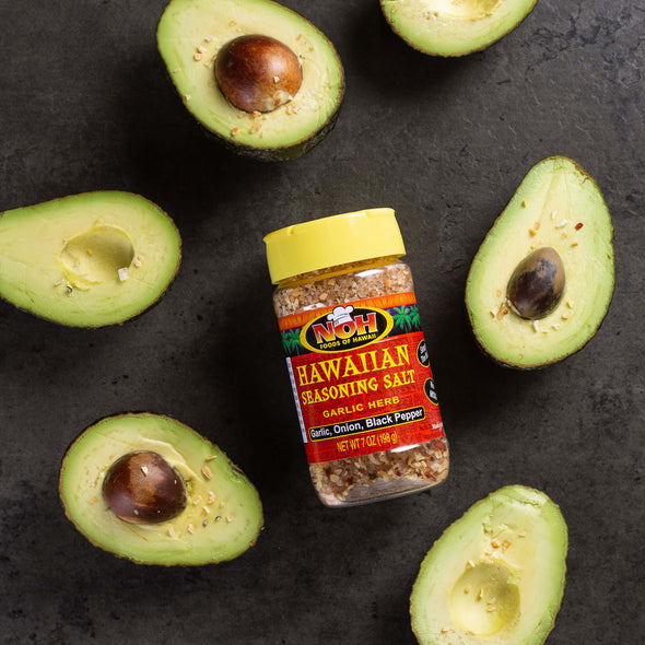 Garlic Herb Hawaiian Sea Salt is Great with Avacados