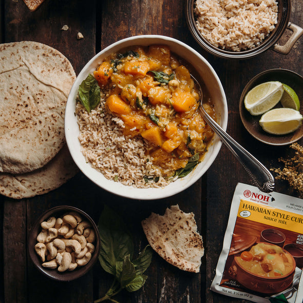 Hawaiian-style curry rice bowl