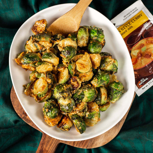 Hawiian curry brussel sprouts