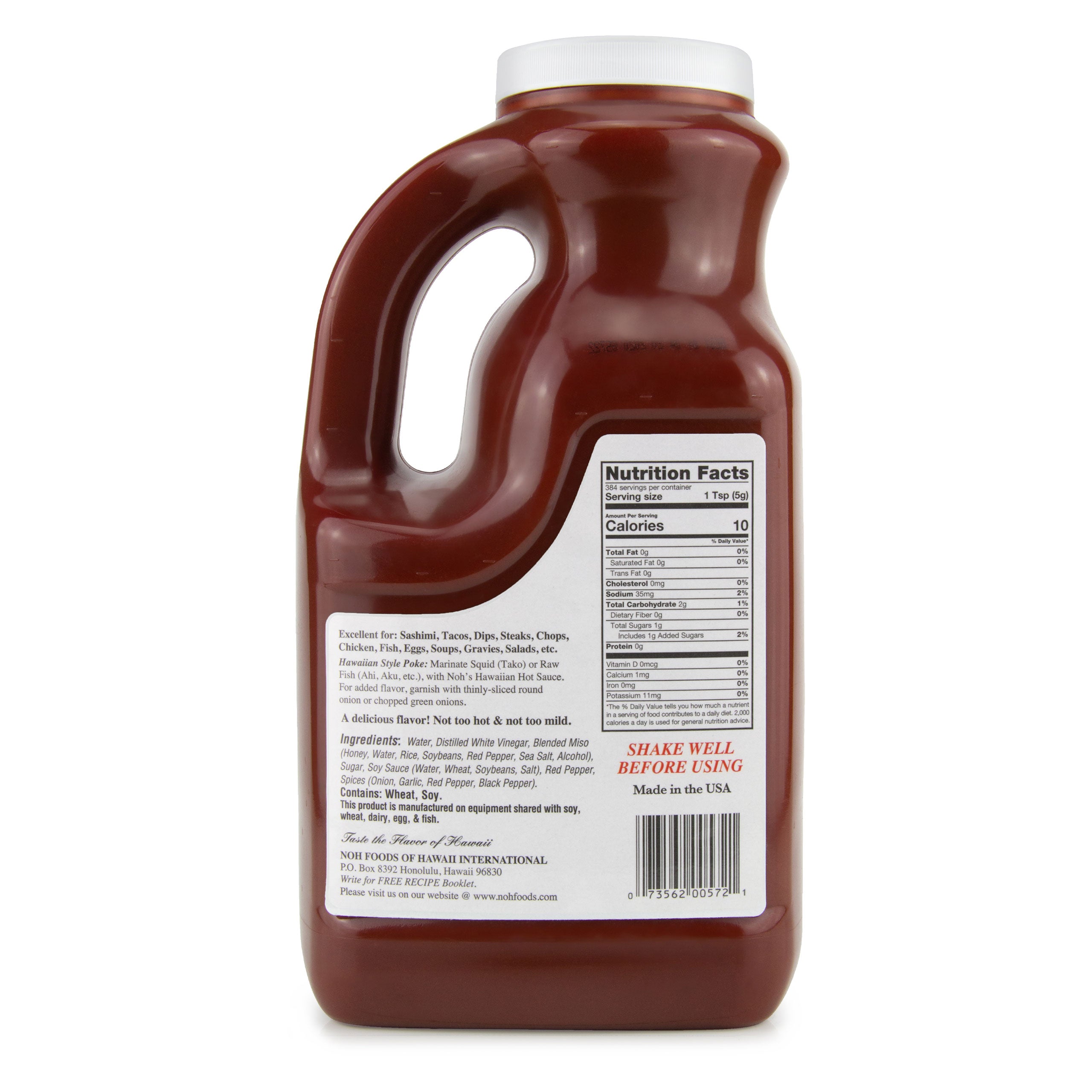 Hawaiian hot sauce - Ingredients & Nutrition informaion