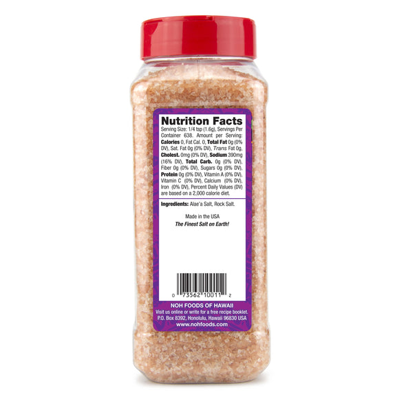 Original Hawaiian Salt - large bottle nutrition information